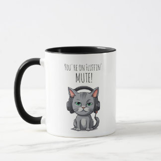 Funny Cat Tasse - Arbeit von Zuhause - Du bist auf