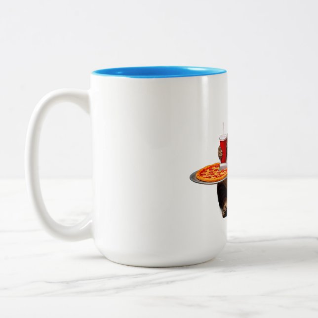 Funny Cat Tasse - Pizza Lover Geschenk Kaffee Cup (Links)