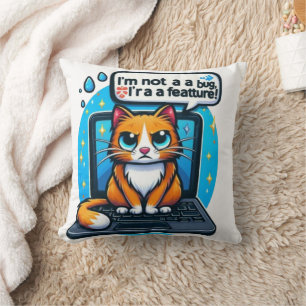 Funny Cat Tech Meme Pillow   Niedlich-Geek-Wohnges Kissen