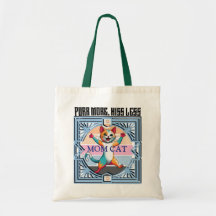 Funny Cat Tote Bag - Purer Mehr er weniger