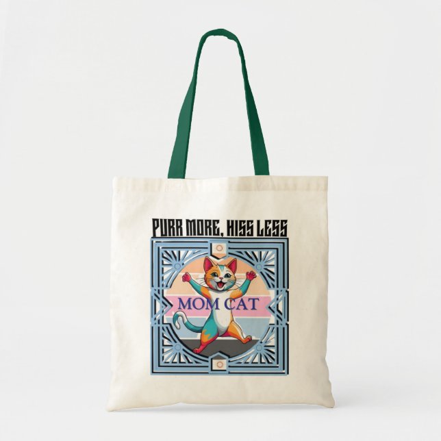 Funny Cat Tote Bag - Purer Mehr er weniger Tragetasche (Vorne)