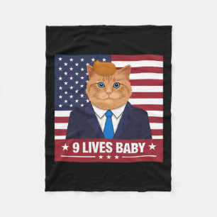 Funny Cat Trump 9 Lebt Baby Funny Vote für Trump Fleecedecke