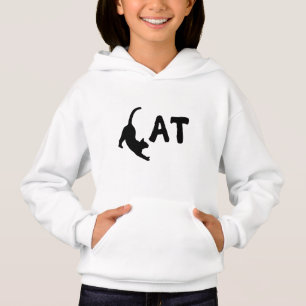 Funny Cat typografisches Design Hoodie