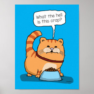 Funny Cat unglücklich Chow Poster