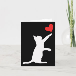 Funny Cat Valentine Niedliches Herz Karte