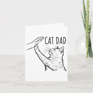 Funny Cat Vater Fathers Day Best Cat Daddy Hand Karte