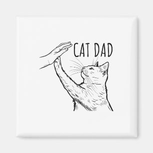 Funny Cat Vater Fathers Day Best Cat Daddy Hand Magnet