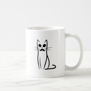 Funny Cat Vater mit Mustache Men Cat Papa Vater Kaffeetasse