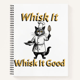 Funny Cat verkleidet als Koch Rezept Notizbuch