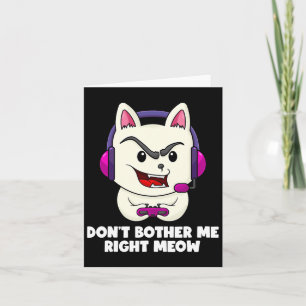 Funny Cat Video Game Right Meow Gamer Boys 1 Karte