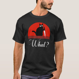Funny Cat was Niedliche schwarze Katze mit einem M T-Shirt