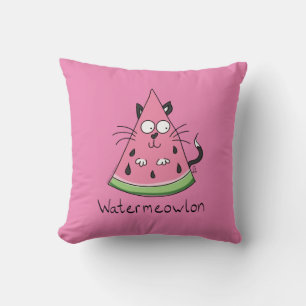 Funny Cat Watermelon Niedlich Kinder Kissen