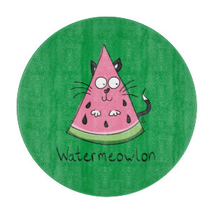 Funny Cat Watermelon Niedlich Kinder Schneidebrett