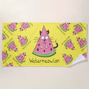 Funny Cat Watermelon Niedlich Kinder Strandtuch