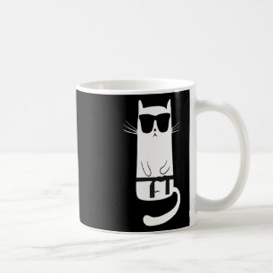 Funny Cat Wear Sungles Karate Judo Black Belt F Kaffeetasse