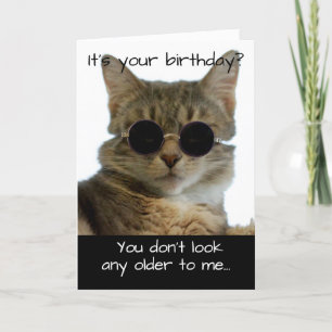 Funny Cat Wearing Brillen Geburtstag Karte