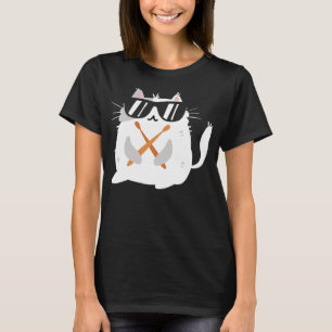 Funny Cat Wearing Sonnenbrillen Trommeln I Drumm s T-Shirt