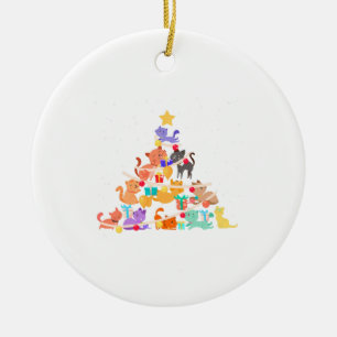 Funny Cat Weihnachtsbaum Niedliche Katzen Geschenk Keramik Ornament