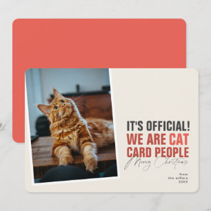Funny Cat Weihnachtskarte Red MeowChristmas Feiertagskarte