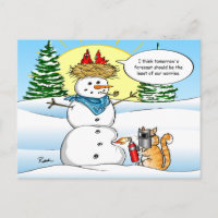 Funny Cat Weihnachtskarten | Tabby Snowman