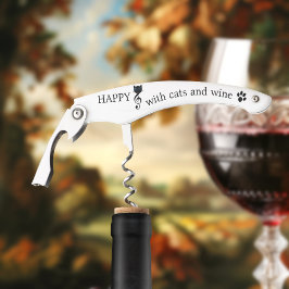 Funny Cat Wine Corkschraube Flasche Opener Kellnermesser