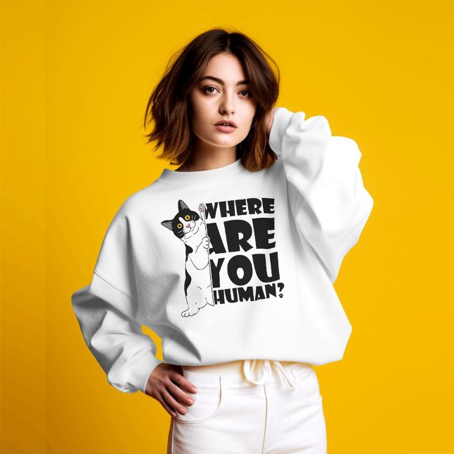 Funny Cat: Wo bist du, Mensch? T-Shirt (Von Creator hochgeladen)