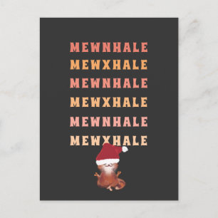 Funny Cat Yoga Meditation Inhalieren Weihnachten