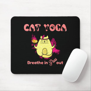 Funny Cat Yoga Mousepad