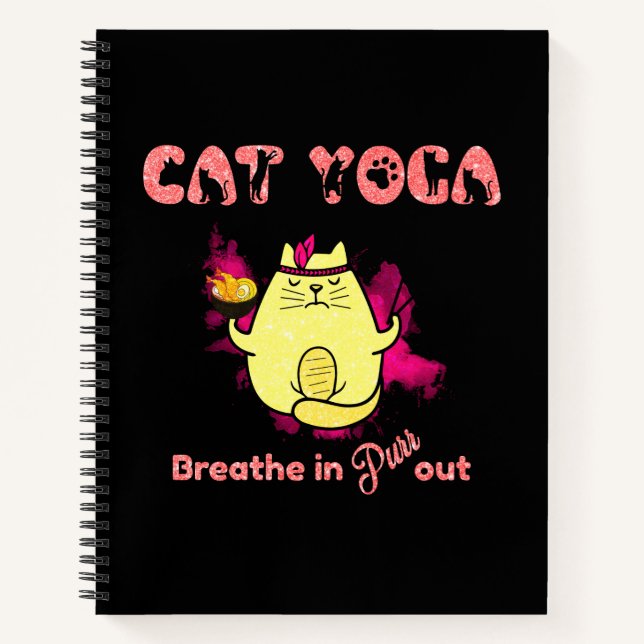 Funny Cat Yoga Notizbuch (Vorderseite)