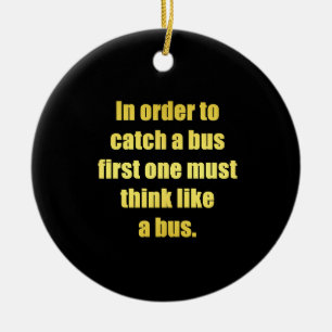 Funny Cata Bus Joke Keramik Ornament