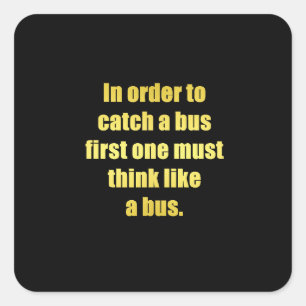 Funny Cata Bus Joke Quadratischer Aufkleber