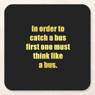 Funny Cata Bus Joke Rechteckiger Pappuntersetzer
