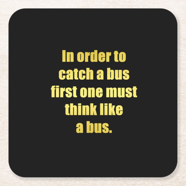 Funny Cata Bus Joke Rechteckiger Pappuntersetzer (Vorderseite)