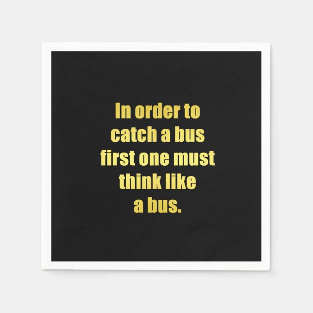 Funny Cata Bus Joke Serviette (Vorderseite)