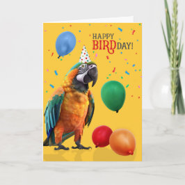 Funny Catalina or Rainbow Macaw Parrot Birthday Karte