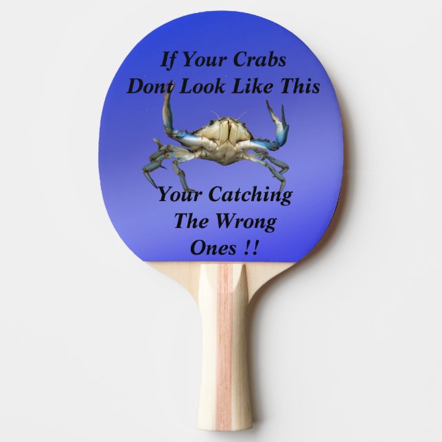 Funny Catching Crabs Design, Tischtennis Schläger (Vorderseite)