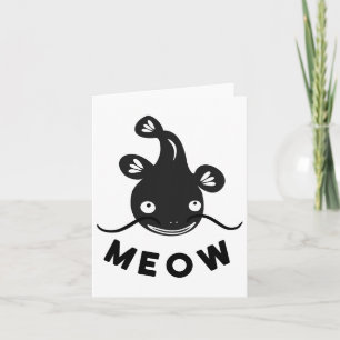 Funny Catfish Fishing Shirt - Fisch Meow Karte