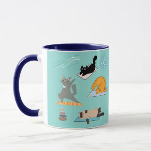 Funny Cats at Yoga Tasse