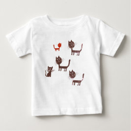 Funny Cats Baby Fine Jersey T - Shirt