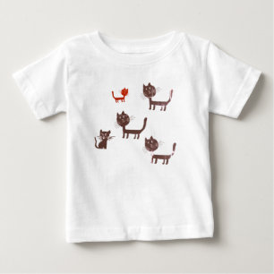 Funny Cats Baby Fine Jersey T - Shirt