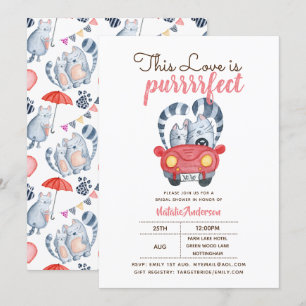 Funny Cats Bridal Dusche Einladung Purffats Liebe