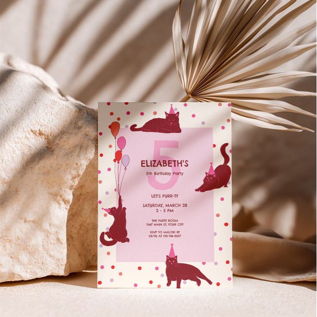 Funny Cats cute Purrfect Birthday Party Einladung (Von Creator hochgeladen)