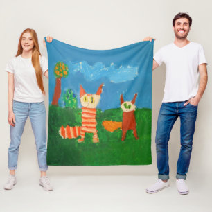 Funny Cats Fleecedecke