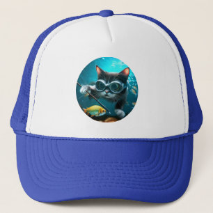 Funny Cat's im Aquarium Truckerkappe