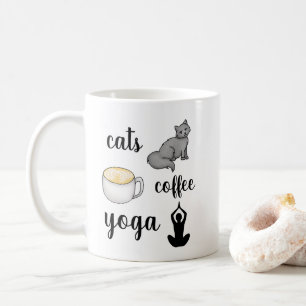 Funny Cats Kaffee Yoga Lover Kaffeetasse