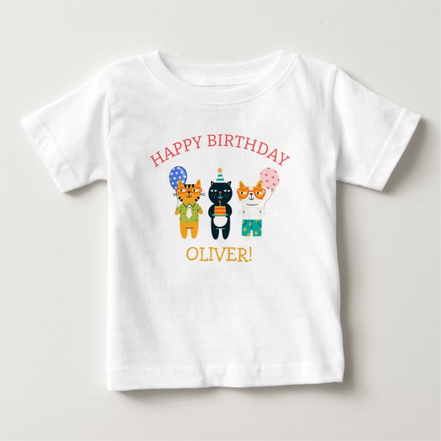 Funny Cats Kitty Birthday Gast Ehrenmitglied T - S Baby T-shirt (Vorderseite)
