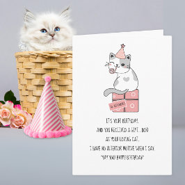 Funny Cats Love Boxes Custom Name Birthday Karte