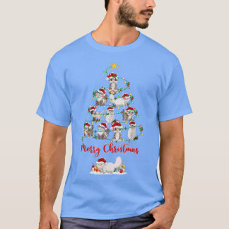 Funny Cats Lover Xmas Lighting Weihnachtsmannmütze T-Shirt