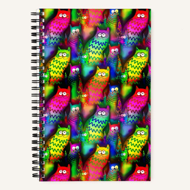 Funny Cats Muster-54578 Notizbuch (Vorderseite)