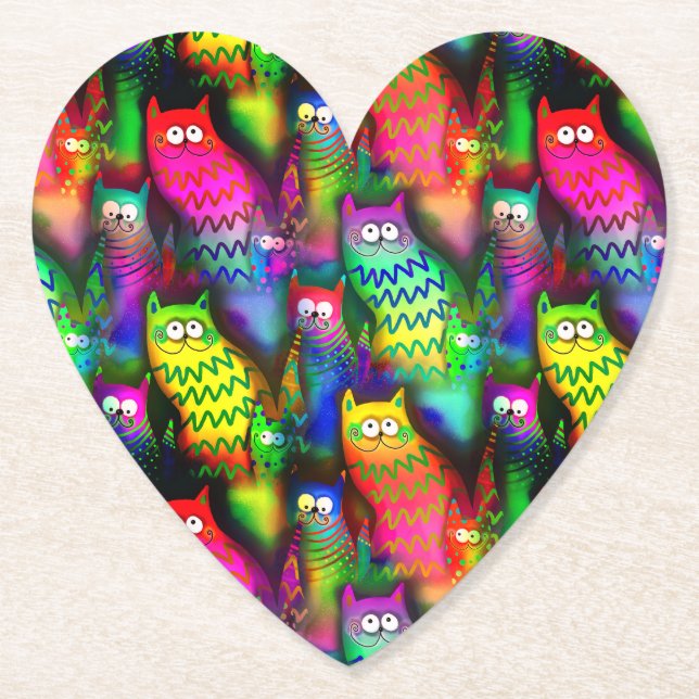 Funny Cats Muster-54578 Untersetzer (Vorderseite)